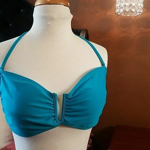 Blue bikini top